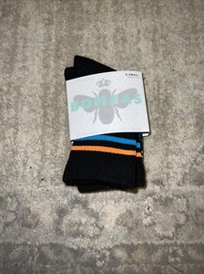 New 3 Pair Black Bombas XS Socks HoneyComb Arch Bee Better Crew Calf Youth - Picture 1 of 2
