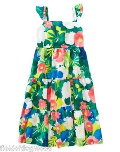 NWT Gymboree Sunny Safari Tropical Midi Dress 4 5 6 7 8 Girls - Picture 1 of 1