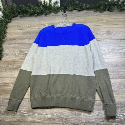 Sweater Size Large Men’s Heavyweight Knit Crew Neck Blue Gray Target Mossimo - Image 1 of 4