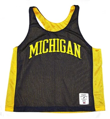 Reversible MICHIGAN Wolverines Mesh Jersey Navy Yellow Womens Size Medium Tank - Image 1 of 4