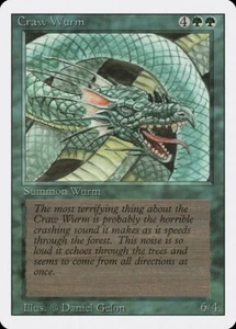 Juego Magic The Gathering Craw Wurm x4 edición revisada común casi nuevo - Imagen 1 de 1