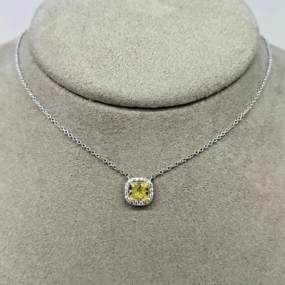 Collar Tiffany & Co Elegante Diamante Amarillo Intenso Soleste Platino Amarillo 18k Foto 1 de 3