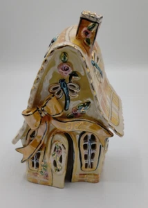 BLUE SKY Clayworks Joy Tea light Candle House Heather Goldminc 2003 - Picture 1 of 10