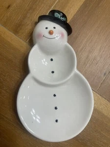 Plato vintage de cerámica con sello Navidad Frosty The Snowman caramelo como nuevo 7,50" - Imagen 1 de 3