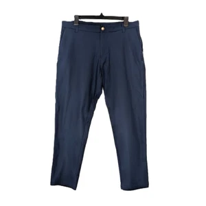 Lululemon Pants Mens Sz 33 Navy Commission Ankle Trouser Stretch 5 Pocket M5AEVS - Picture 1 of 13