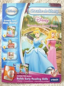 New Disney Create-A-Story by vtech Disney Princess Cinderella & Sleeping Beauty - Picture 1 of 3