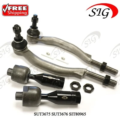 Kit de 4 piezas de extremos de varilla de amarre de dirección delantera interior y exterior Isuzu Ascender 2003-2008 Foto 1 de 4