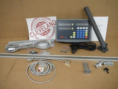 DELOS Two axis (x and z) DRO KIT for LATHE 10" X 60" travel MAGNETIC Z AXIS SCALE new!