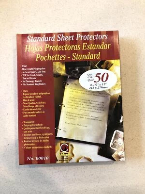 Protectores de hoja estándar C-Line peso pesado, letra, 50 por caja Foto 1 de 4