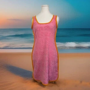 JUICY COUTURE XS Women’s Dress Beach Cover Terry Cloth Pink Orange NWOT - Picture 1 of 8