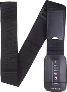 Luggage Straps with Locks OW-TRAVEL Lockable Case TSA Approved Suitcase Staps - Picture 1 of 91