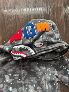 bape hoodie camouflage army shark star galaxy  - Picture 1 of 6