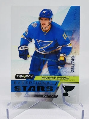 BRAYDEN SCHENN 2020-21 SYNERGY EXCEPTIONAL STARS GOLD /749 #ES-37 - Image 1 of 2