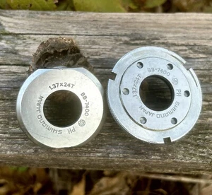 Shimano Dura Ace Bottom Bracket Cups BB-7400 English 1.37 x 24 TPI Vintage Bike - Picture 1 of 4