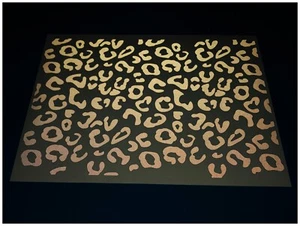 Hoja reflectante estampado de leopardo A4 troquelada vinilo bicicleta de carga pegatina - negra - Imagen 1 de 4