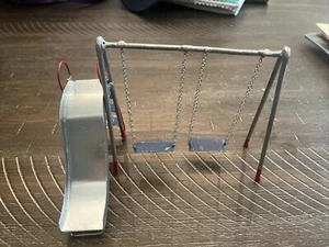 Vintage Artisan Made Metal Miniature Dollhouse Swing set RARE - Picture 1 of 1
