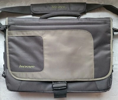 Lenovo Laptop Shoulder Bag 41U253 Many Compartments Black/Olive Green - Image 1 of 4
