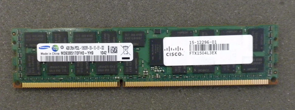 Cisco N01-M304GB1 4GB DDR3-1333MHz PC3-10600 UCS B-200 15-12296-01 Memory Ram - Image 1 of 1