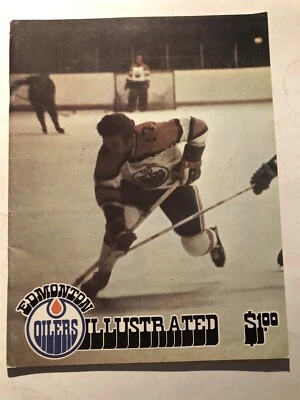 1975 EDMONTON Oilers NEW ENGLAND Whalers Program ALLIE SUTHERLAND Jacques PLANTE - Image 1 of 4