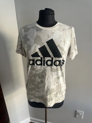 Kids Adidas Tshirt Color Tan Camo Style Size Large Black Adidas And Logo - Image 1 of 4