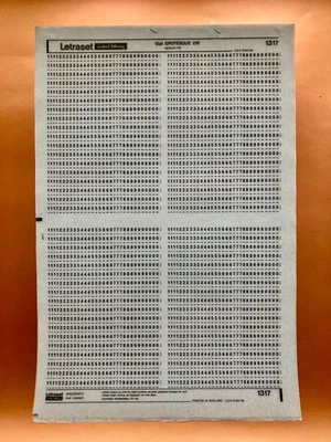 LETRASET 1317 GROTESQUE 216 --12pt Transfer Rub Off Letters New Old Stock - Image 1 of 4