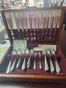 71-teiliges Vintage Silberbesteck Set 1847 Rogers Bros IS mit Box Besteck - Bild 1 von 2