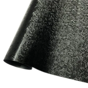 Pegatina de fibra de carbono 22 €/m² nueva PET HD negra Car Wrapping, Mata Ghost - Imagen 1 de 12