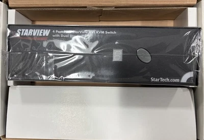 4 Port StarTech StarView KVM Dual Display Switch SV221DD/SV421DD PS/2 New - Image 1 of 3