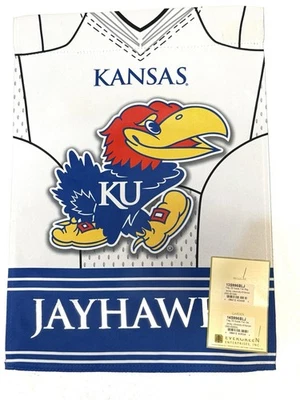 Kansas Jayhawks Double Sided Jersey Foil Garden Flag by Evergreen 12.5x18” - Image 1 of 2