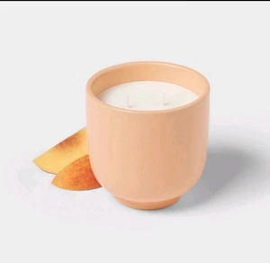 2-Docht Keramik Glas Kerze Leuchtend Pfirsich 13,5oz - Room Essentials - Bild 1 von 3