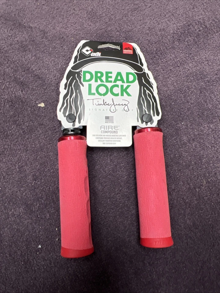 ODI Dread Lock Handlebar Lock On Grips Red - Image 1 of 1