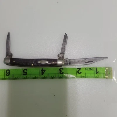 CUCHILLO PLEGABLE BOLSILLO 3 HOJAS ESTUCHE XX VINTAGE EE. UU. Foto 1 de 4