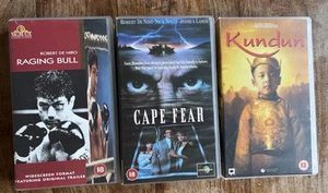 MARTIN SCORSESE - RAGING BULL / CAPE FEAR / KUNDUN   EX+/ EX+ VHS CASSETTE - Picture 1 of 9