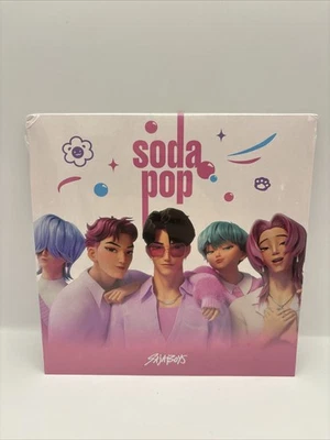 KPop Demon Hunters Netflix SAJA BOYS SODA POP 7" Lavander Vinyl, HUNTR/X, 1 Card - Image 1 of 3