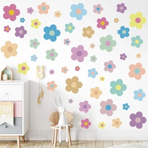 12 Blatt Blume Wandtattoos niedlich bunte Vinyl Aufkleber für Mädchen Kinderzimmer DE - Bild 1 von 12
