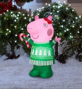 Peppa Pig 3.2ft Airblown Inflatable Christmas Decoration Outdoor Yard Lights Up - Picture 1 of 6