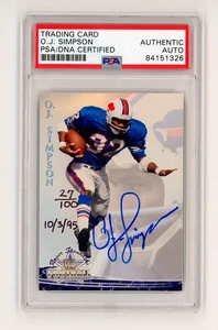 Staubach O.J. OJ SIMPSON Rare PSA/DNA Certified AUTO AUTOGRAPH 27/100 - 10/3/95 - Picture 1 of 2