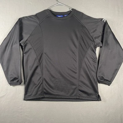 Camisa de rendimiento de manga larga Mizuno para hombre XL negra pulóver atlético poliéster Foto 1 de 4