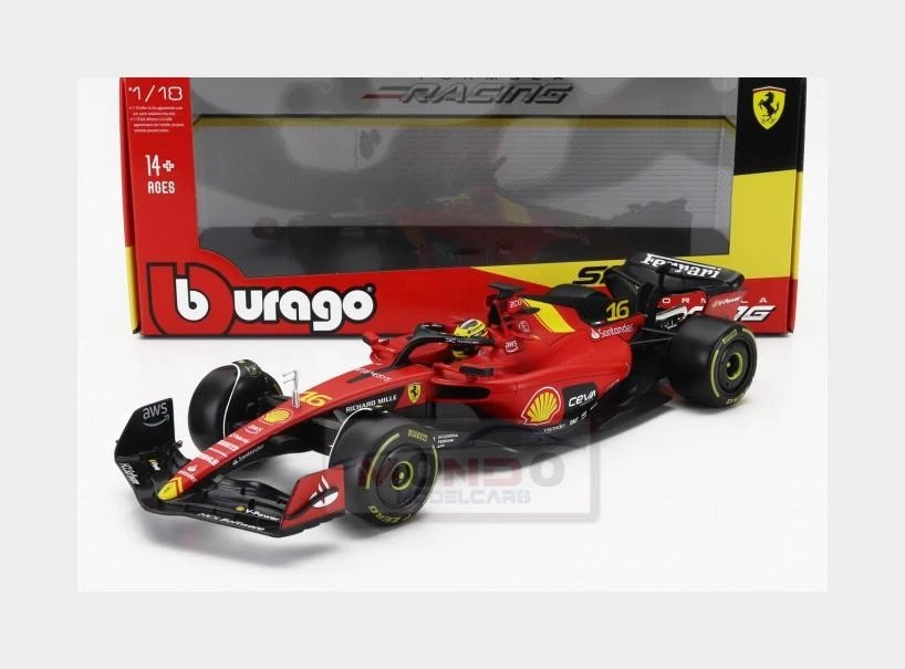 BBURAGO 16812L FERRARI F1 SF-23 TEAM SCIDERIA FERRARI 4th MONZA ITALY GP 2023 CH
