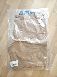 Reyn Spooner Bermuda Wandershorts braun khaki einfarbig Twill Größe Herren 36 neu mit Etikett - Bild 1 von 5