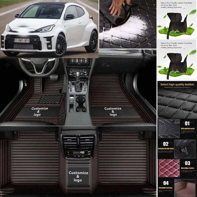 For Toyota Yaris Car Floor Mats Luxury Waterproof Liners Carpets Cargo Custom Foto 1 de 4