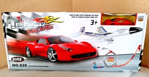 Track Racing Diecast Ferrari Car Jet Fully Motorized Stunt Launcher Set 21-Piece - Picture 1 of 2