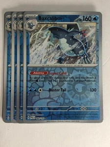 Pokemon TCG Paldea Evolved 4x Playset Reverse Holographic Baxcalibur 060/193 NM - Picture 1 of 3