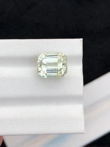 Piedra preciosa pérdida forma esmeralda kuncita amarilla corte 6,12 quilates de Afganistán. - Imagen 1 de 10