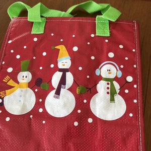 "Bolso de mano rojo Holiday Snowmen 10x10""" - Imagen 1 de 3