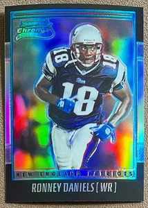 Tarjeta de los Patriots 2001 Bowman Chrome Rookie Refractor #239 Ronney Daniels RC/1999 - Imagen 1 de 2