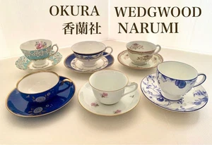 Wedgwood Okura And Others Rare Coffee Tea Cup Saucer Set 6 Customers From Japan - Picture 1 of 20