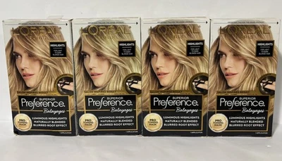 4x Balayages Loreal Preferencia Superior DESTACADOS para Cabello Rubio Claro a Oscuro Foto 1 de 4