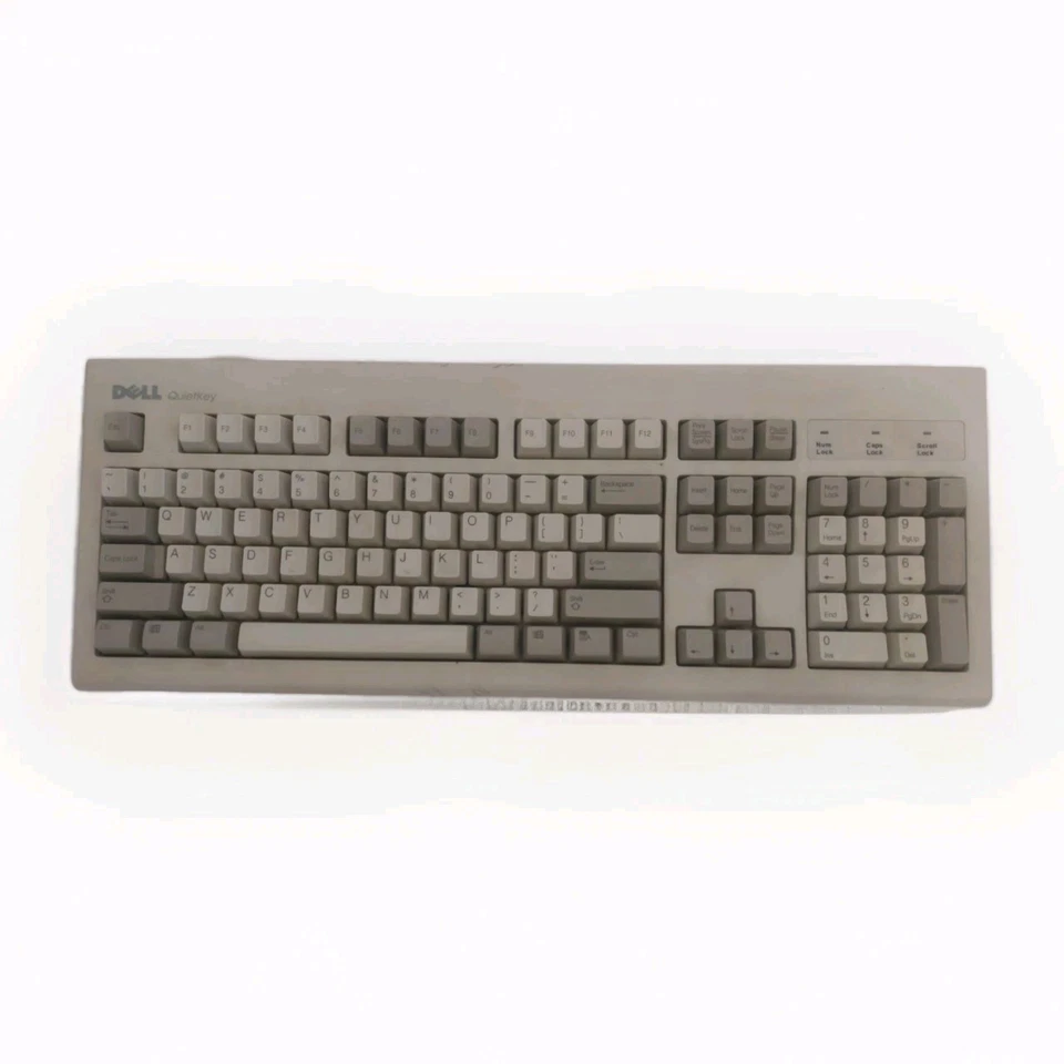 Dell QuietKey Keyboard RT7D5JTW DPN 463CD PS/2 Vintage Beige - Image 1 of 4