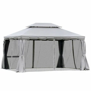 13x10 ft Outdoor Backyard Patio Gazebo Canopy Tent with Mosquito Net Sidewalls - Picture 1 of 10